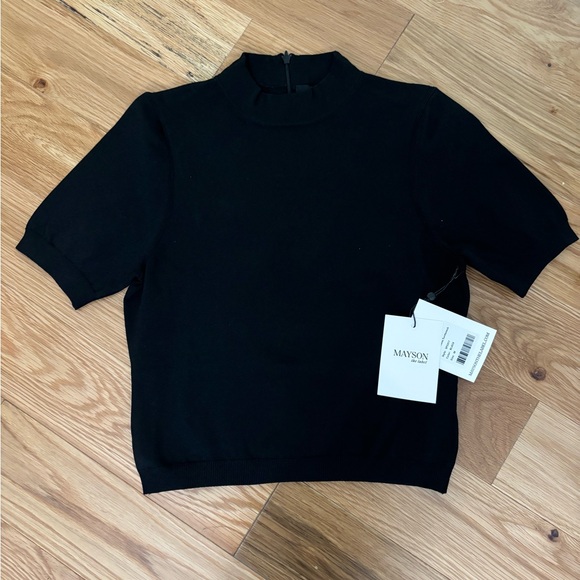 NWT Mayson the Label short sleeve turtleneck sweater - Picture 4 of 7